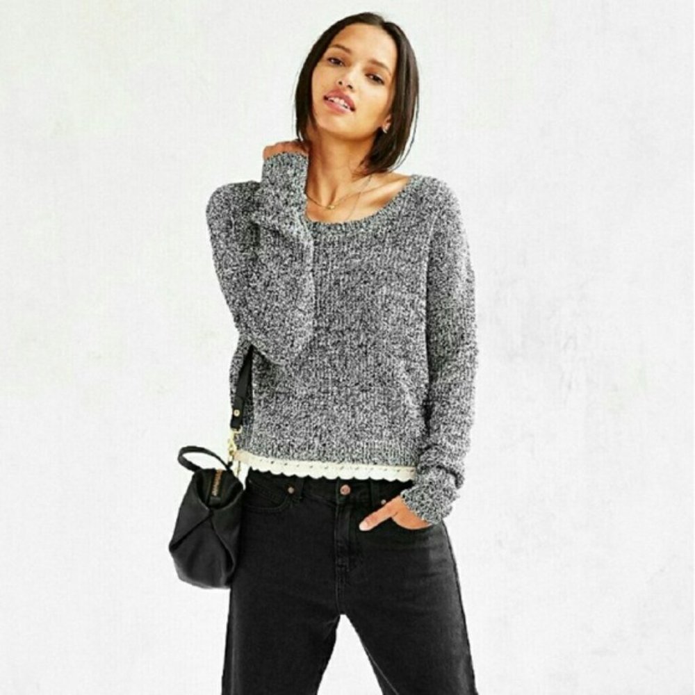 UO Kimchi Blue Dark Heather Grey Sweater Size S